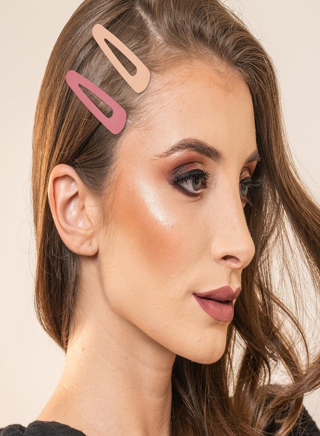 Motroce 4PCS Large Snap Hair Clips,Acrylic Metal Hair Barrettes,Matte Snap Clips for Women, Hair Pins for Girls, Large Barrettes Hair Accessories (3.5Inch,Pink) - Image 5